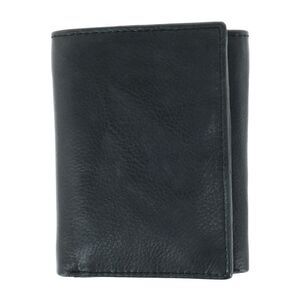 CTM Men's American Bison Leather RFID Trifold Wallet
